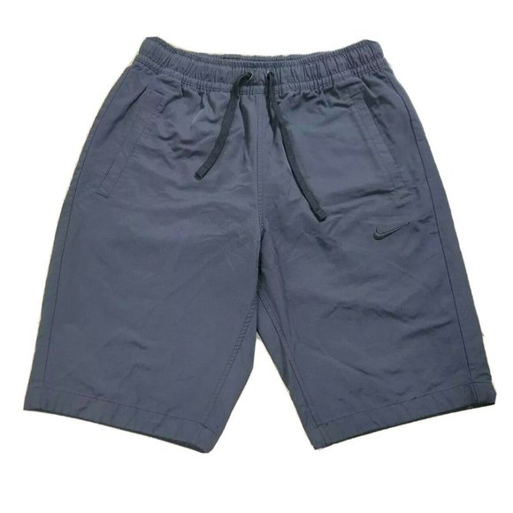 Nike Men's MEDIUM Shorts Prepster Elastic Waist Charcoal 10" Inseam Casual